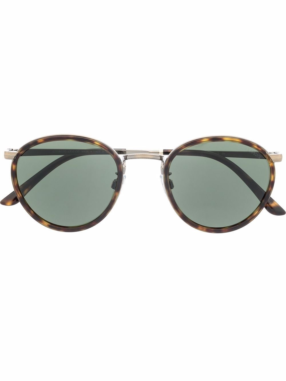 tortoiseshell round-frame sunglasses - 1