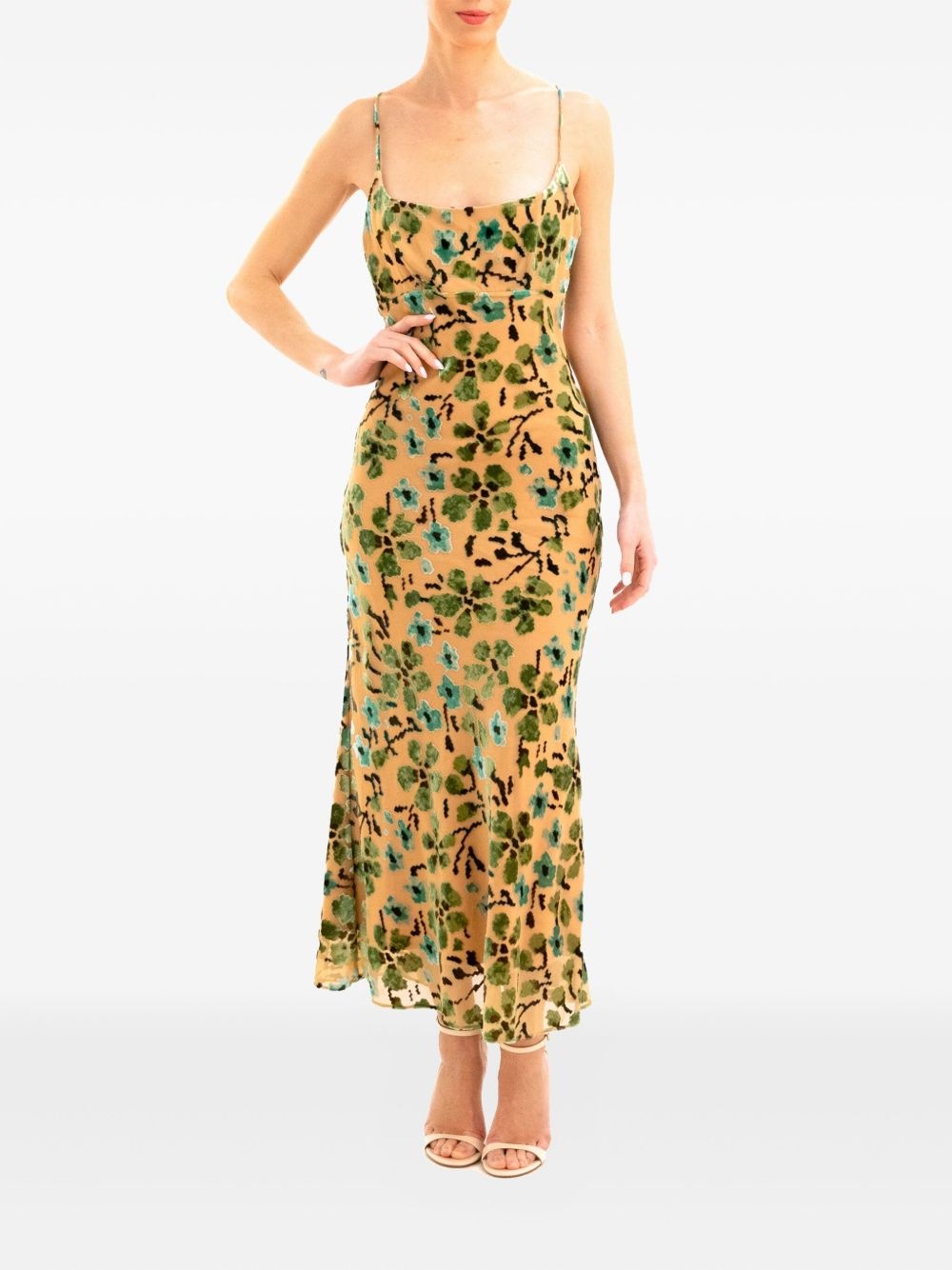 floral-print midi dress - 2