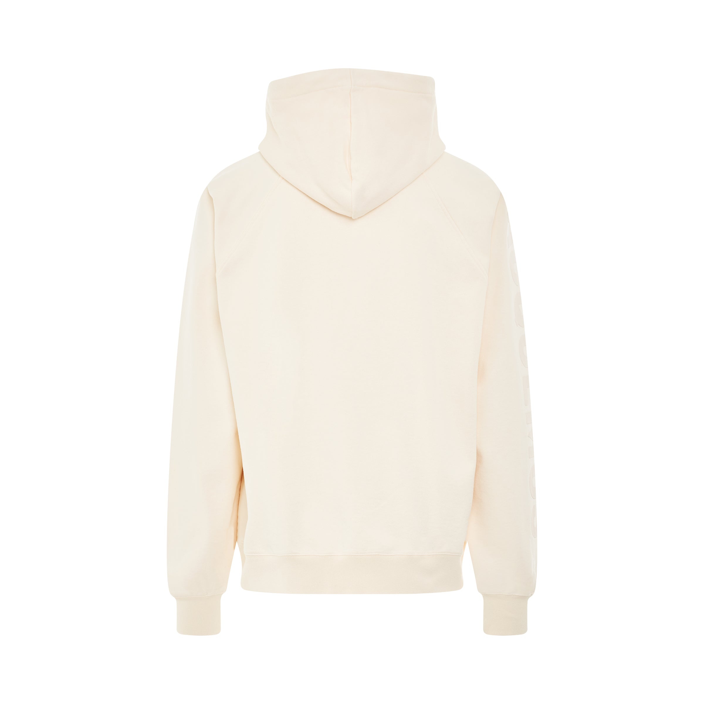 Typo Logo Hoodie in Light Beige - 4