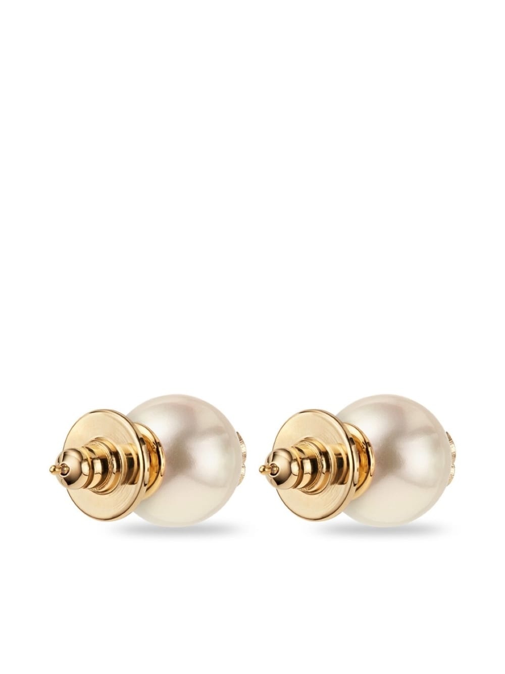 debossed-logo pearl earrings - 6