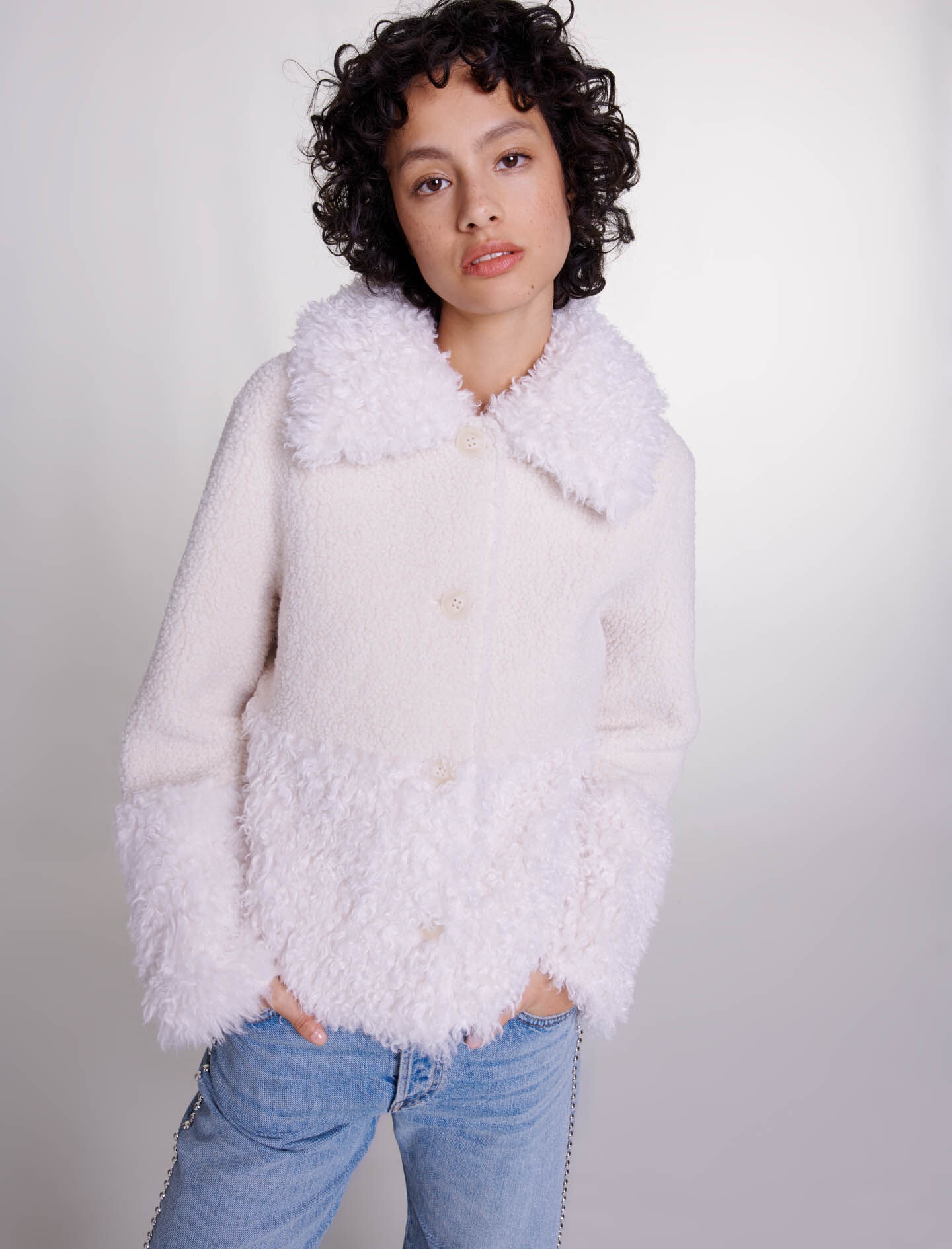 Short fake fur coat - 7