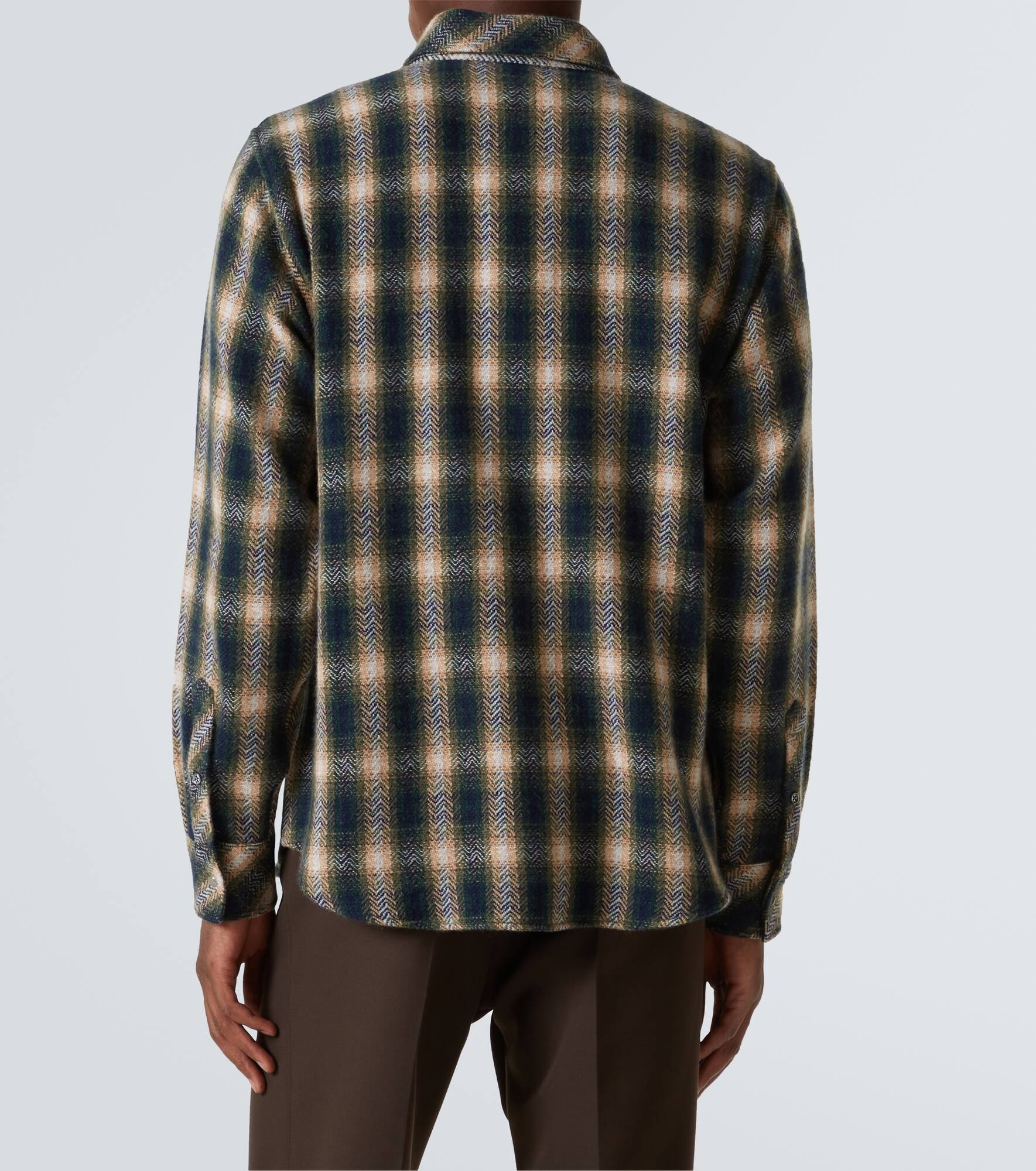 Tartan cashmere shirt - 4