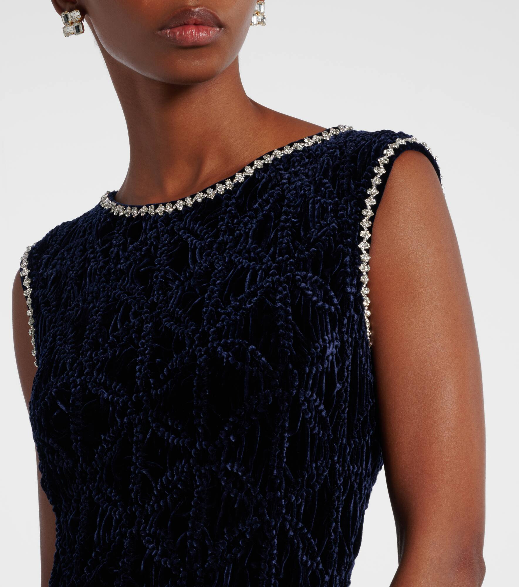 Embellished velvet gown - 4