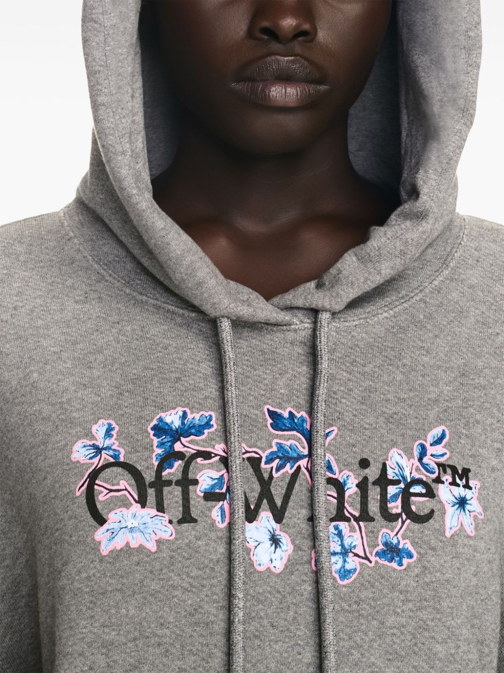 logo-print organic cotton hoodie - 5