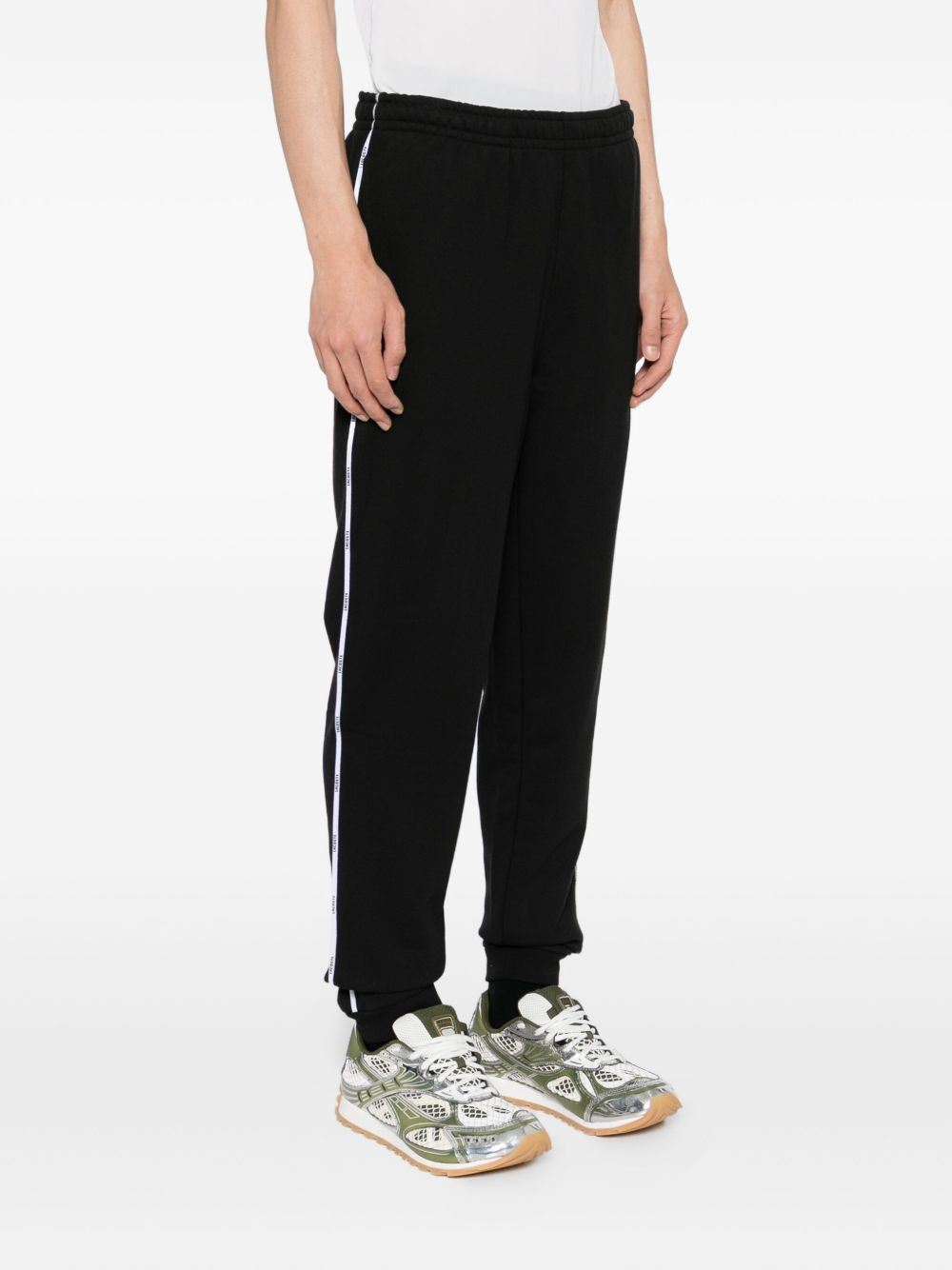 logo-trim cotton track pants - 3