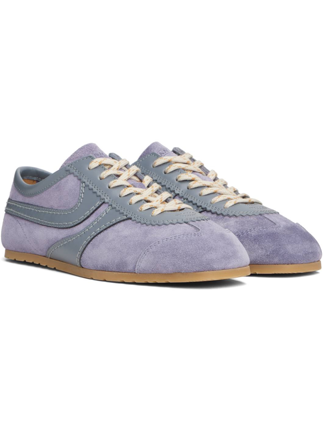 Purple Suede Sneakers - 4
