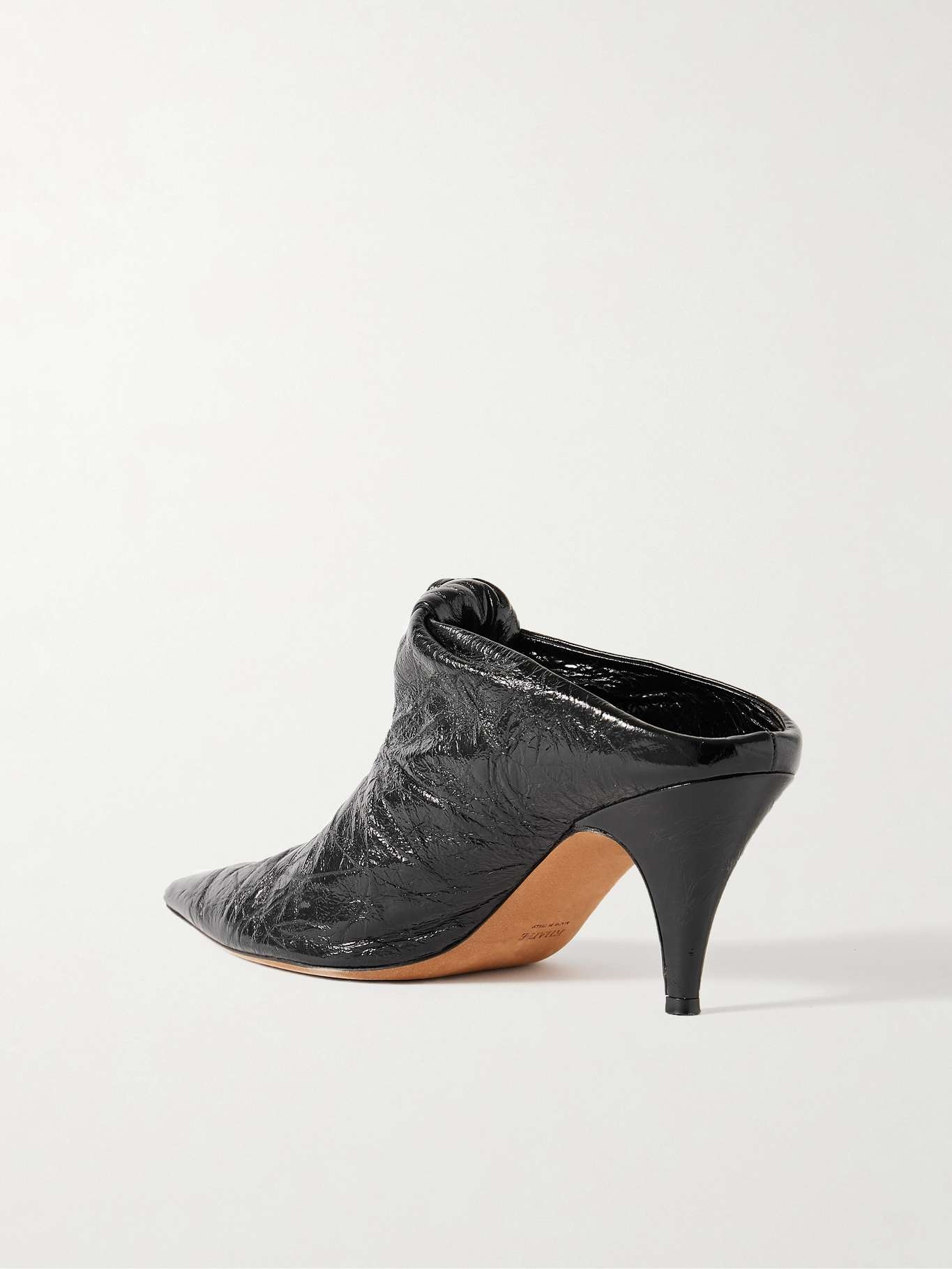 Rowan knotted crinkled-leather mules - 3