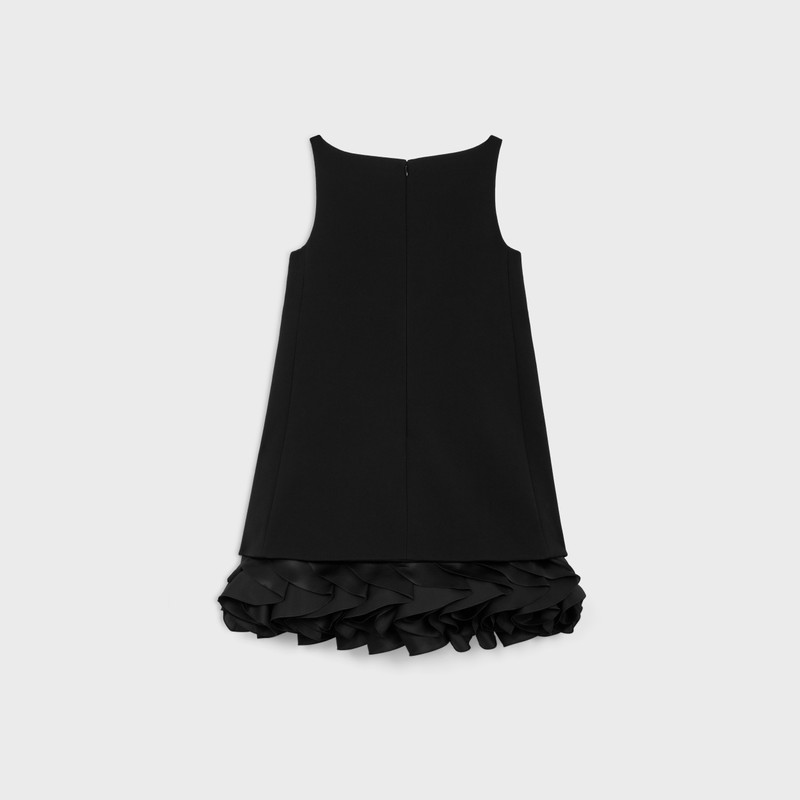 CELINE bouquet mini dress in gauffered double wool outlook