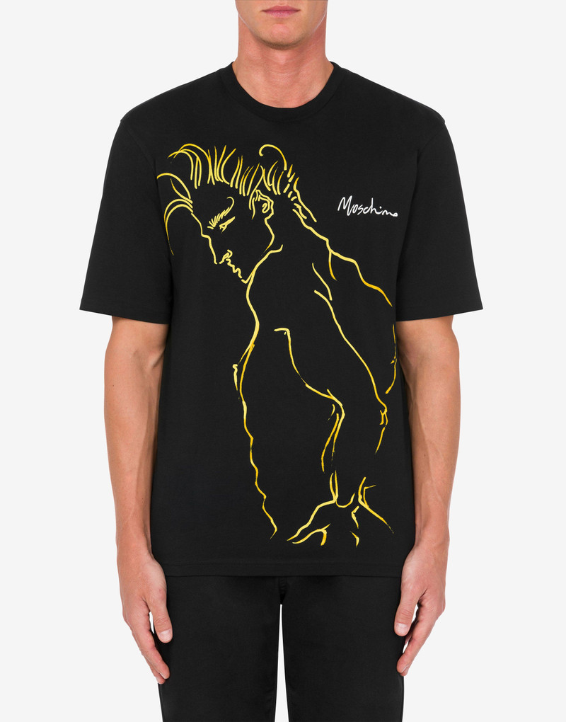 Moschino TONY VIRAMONTES ARCHIVE COTTON JERSEY T-SHIRT outlook