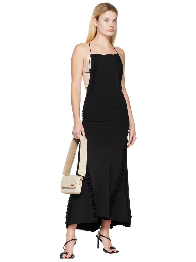 JACQUEMUS Black 'La Robe Maille Crema' Maxi Dress outlook