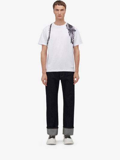 Alexander McQueen Men's Fold Harness T-shirt in White/black outlook
