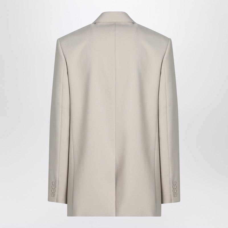 Saint Laurent Light Beige Single-Breasted Wool Jacket Men - 2