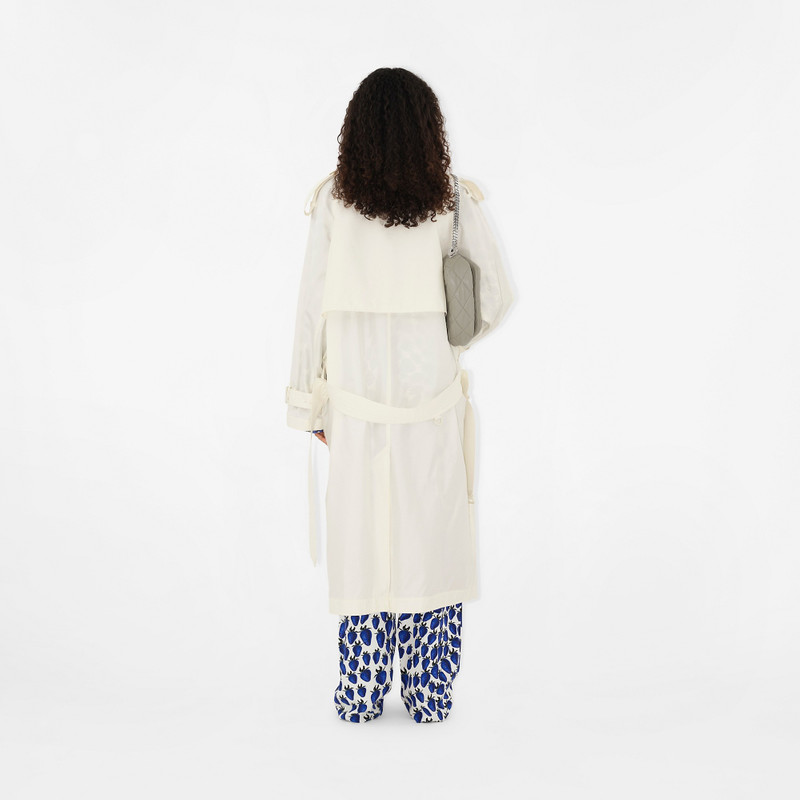 Long Silk Trench Coat 4