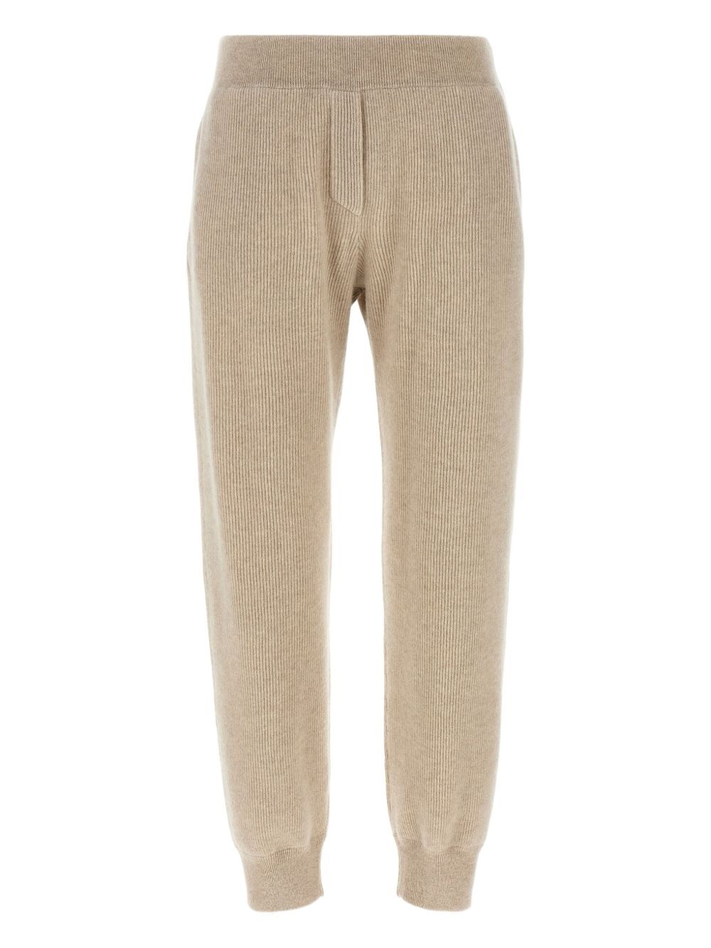 ribbed elastic-waistband trousers - 1