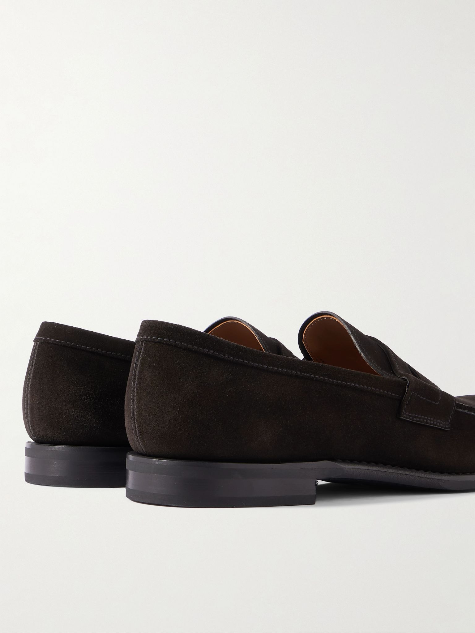Gateshead Suede Penny Loafers Dark brown - 5
