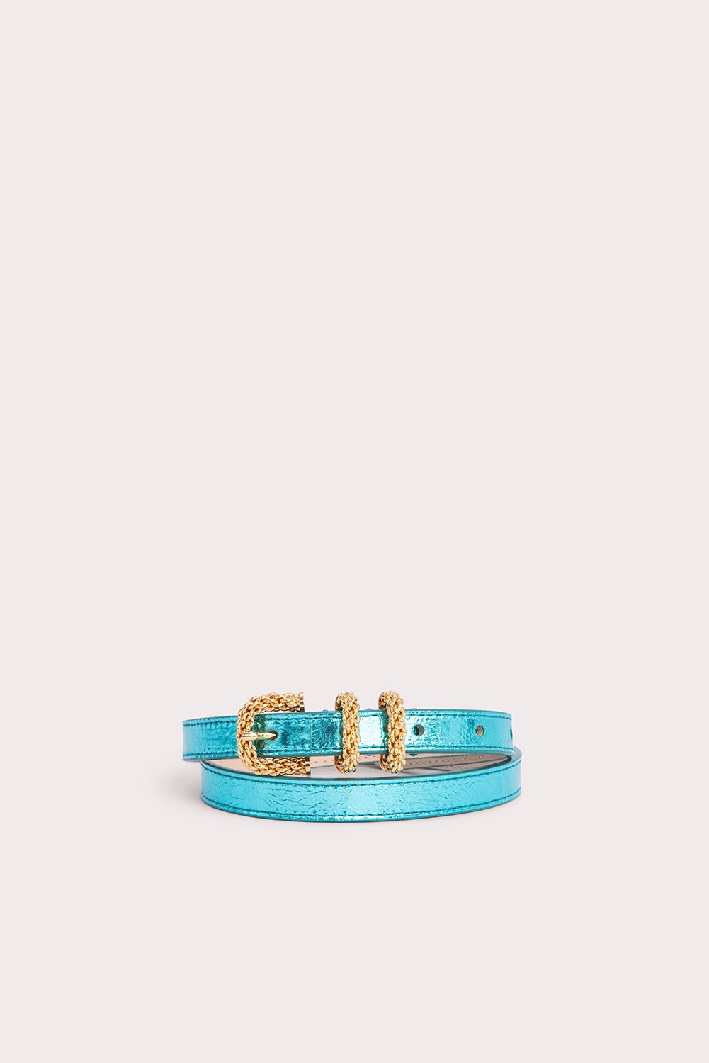 Kat Aquamarine Metallic Leather - 1