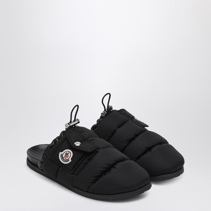 Moncler Black Nylon Mule Mon Pocket Women - 1