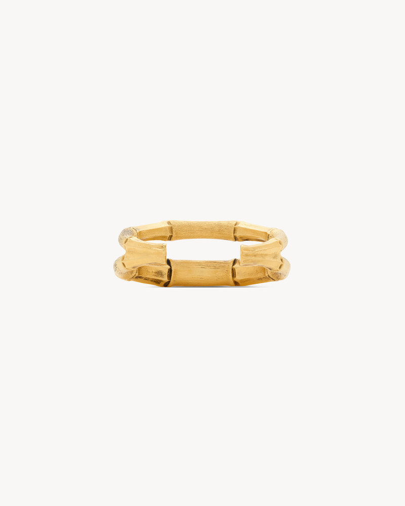 SAINT LAURENT STACKED BAMBOO CUFF IN METAL outlook