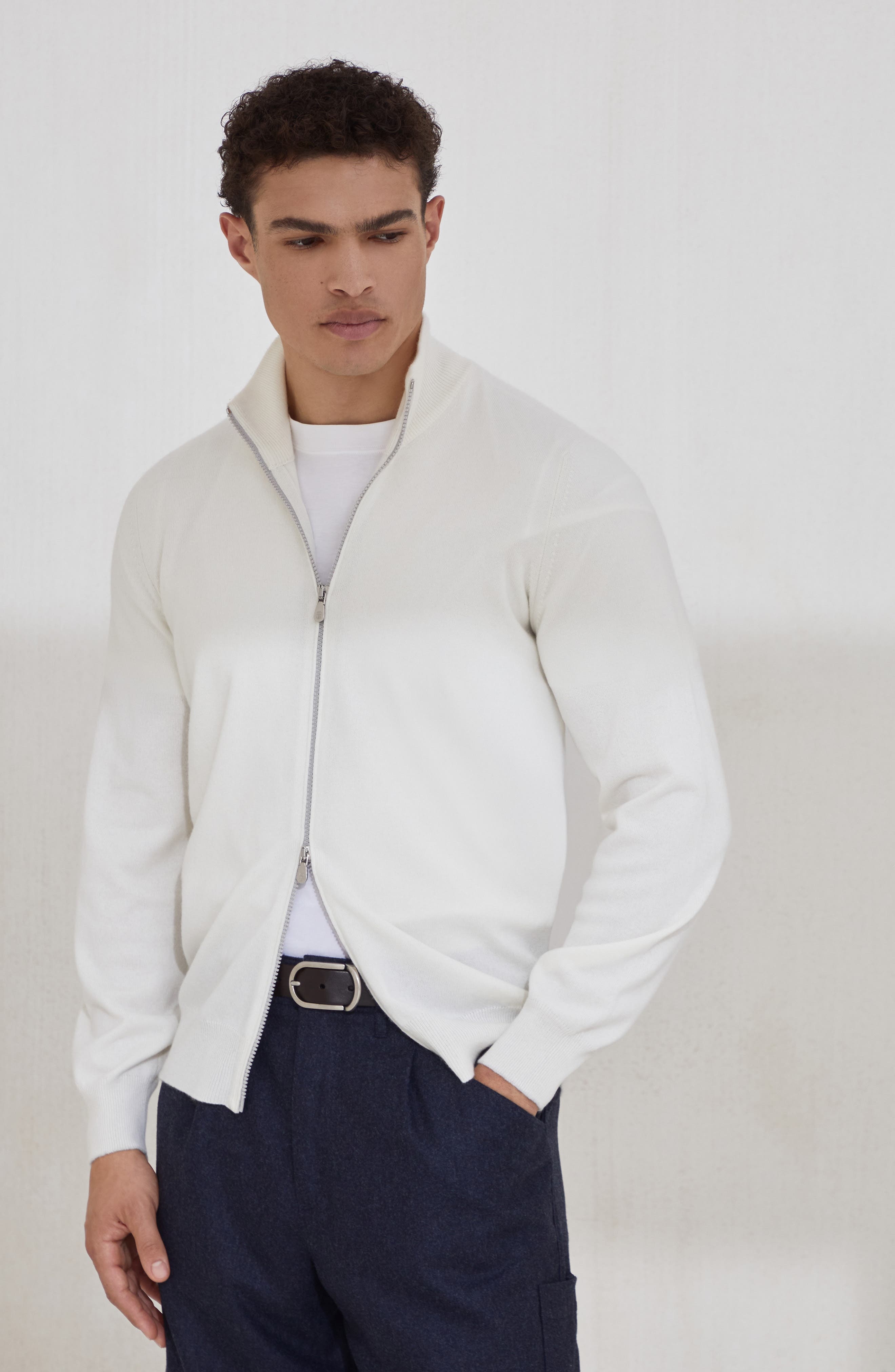 Brunello Cucinelli Zip-front cardigan in Panama at Nordstrom - 2