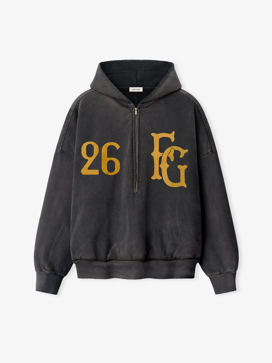 Baseball Club Half Zip Hoodie - 1