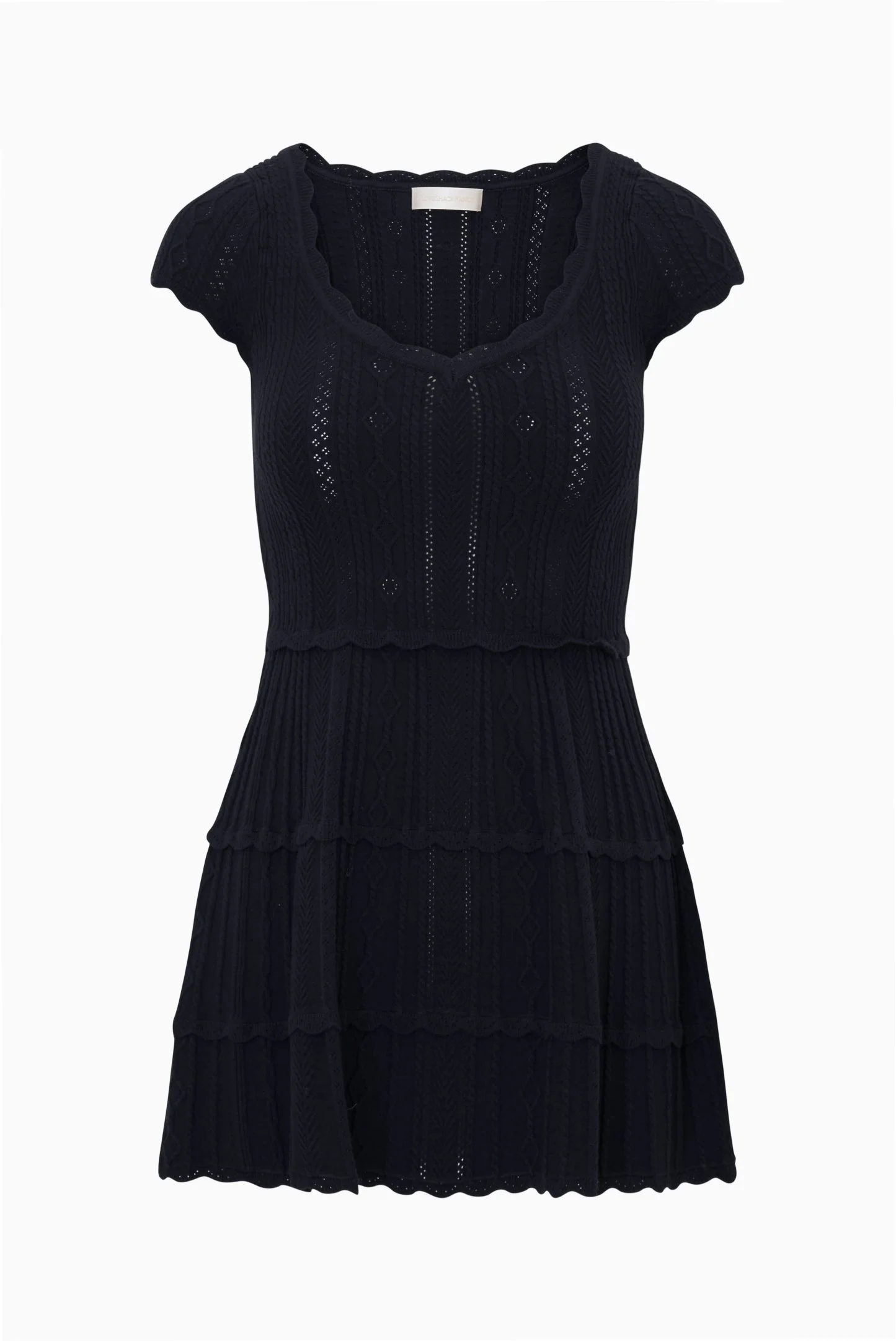 Taegan Stretch Pointelle Mini Dress - 1