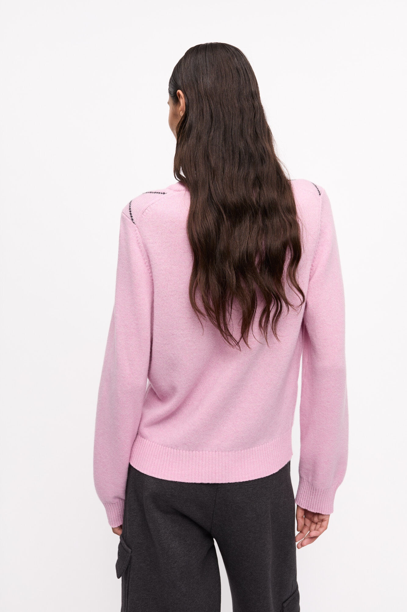 PINK GRAPHIC BOW SWEATER - 3