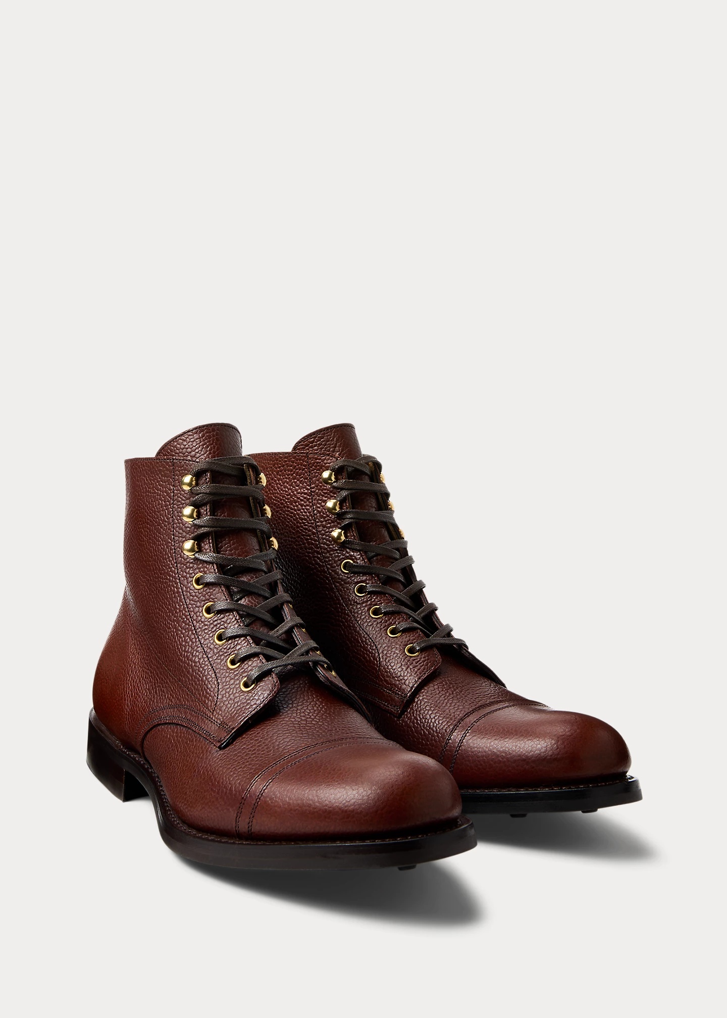 Hand-Burnished Pebbled Leather Boot - 2