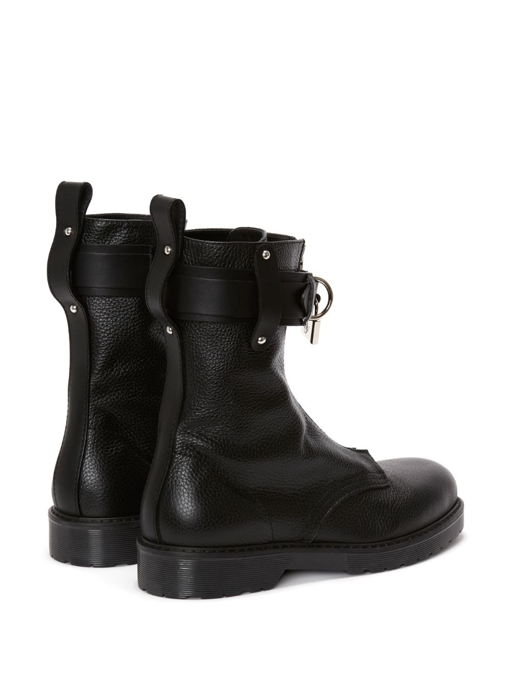 padlock combat boots - 3