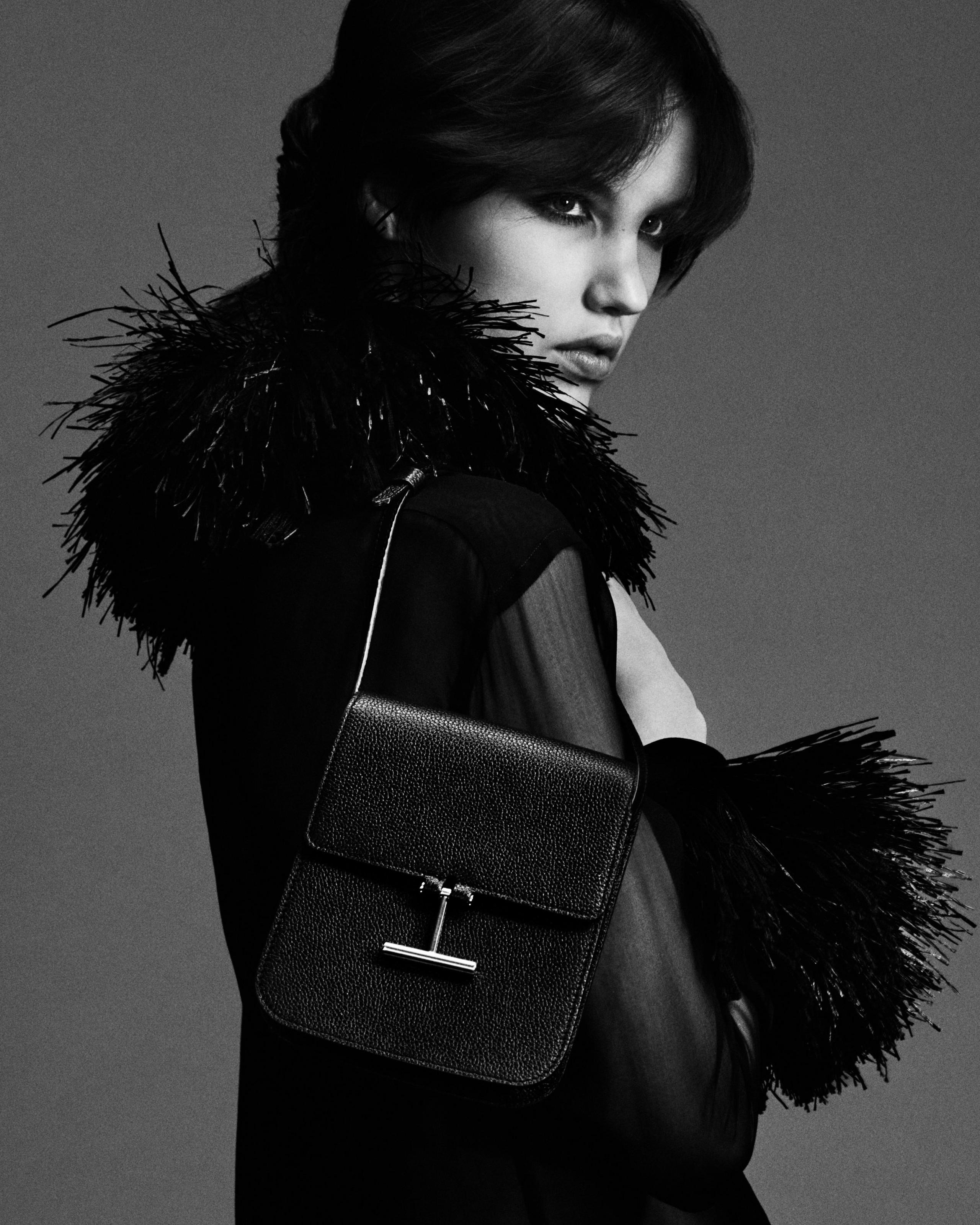 GRAIN LEATHER TARA MINI BAG ON STRAP - 6