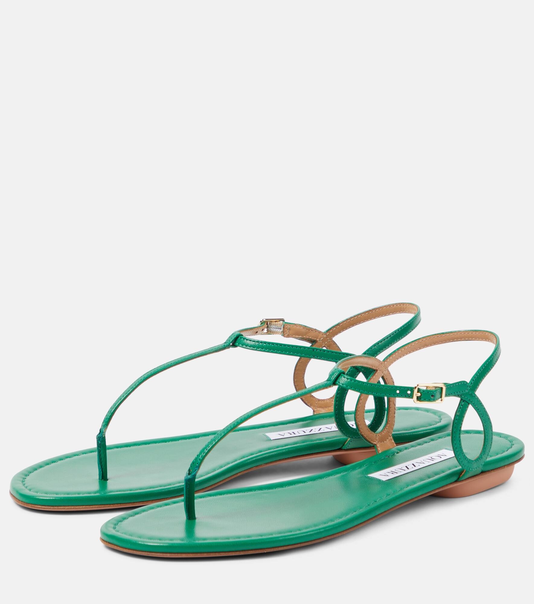 Almost Bare leather thong sandals - 5