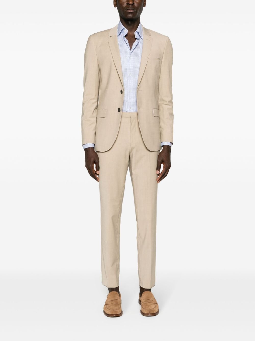 notched-lapels single-breasted blazer - 2