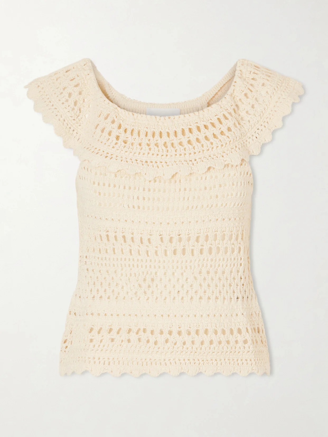Zaelle Crocheted Cotton-blend Top - 1