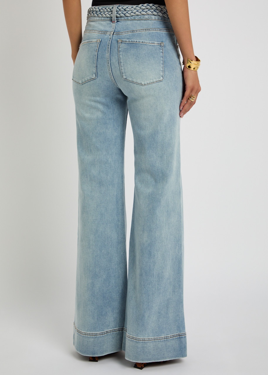 Alice + Olivia Juno Braided Wide-leg Jeans - 3