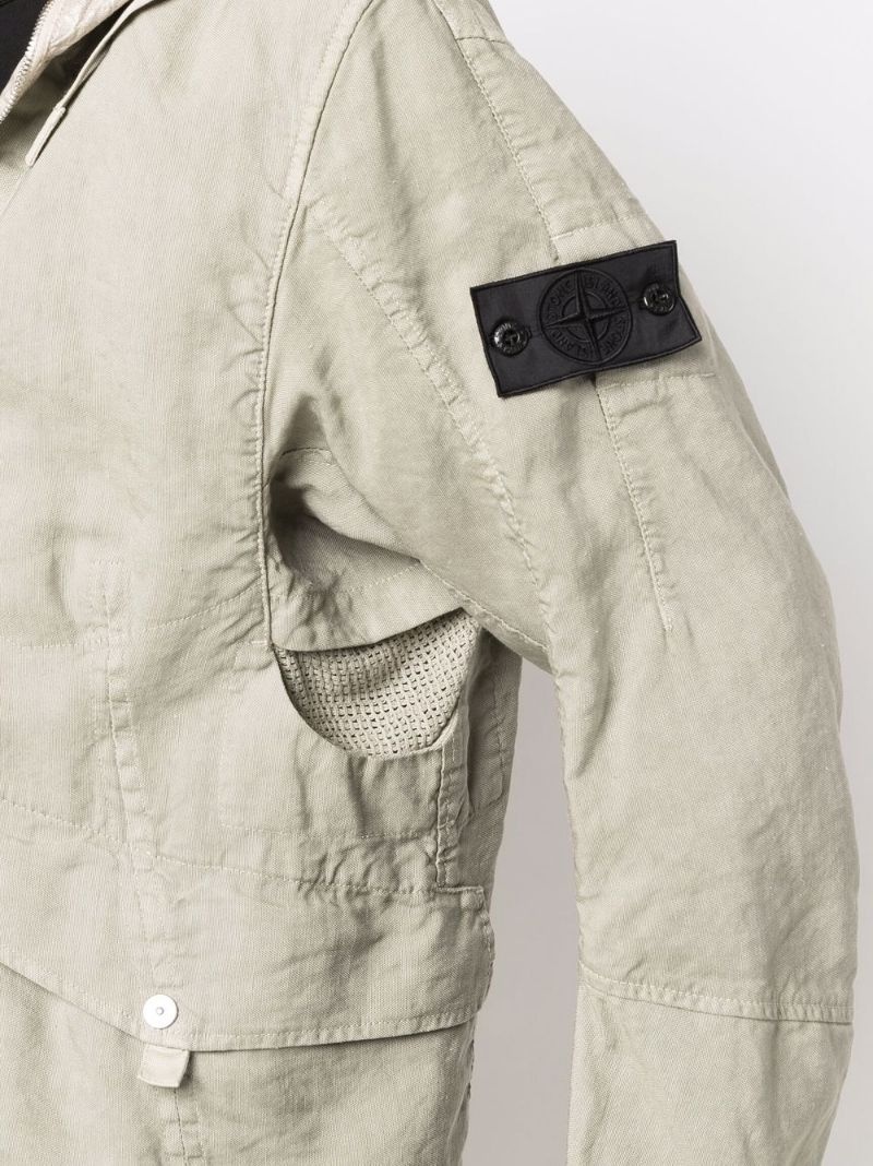 logo-patch shell jacket - 5
