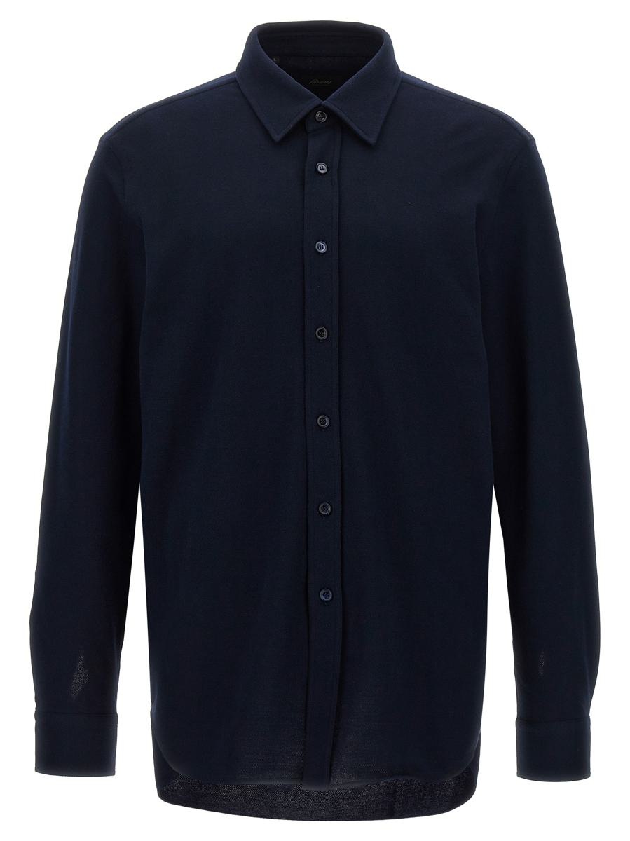 Brioni BRIONI PIQUET COTTON SHIRT - 1