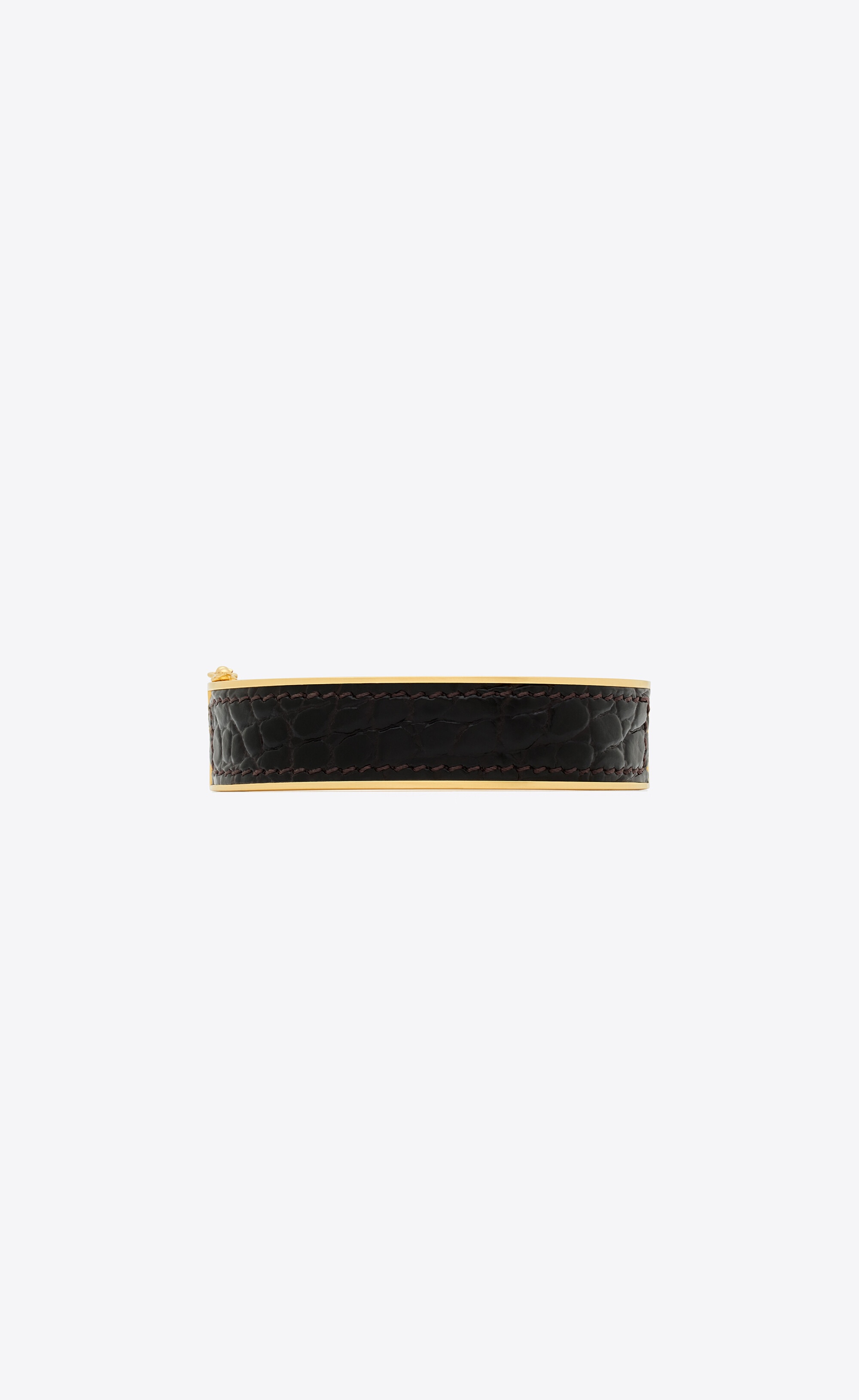 cassandre bracelet in metal and leather - 3