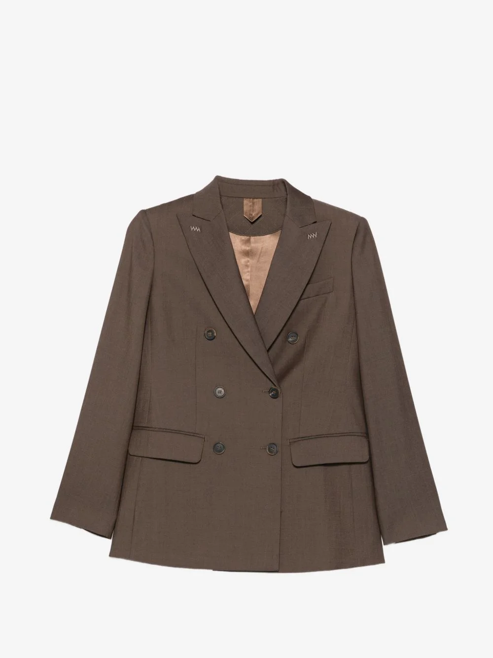 double-breasted peak-lapel blazer - 1