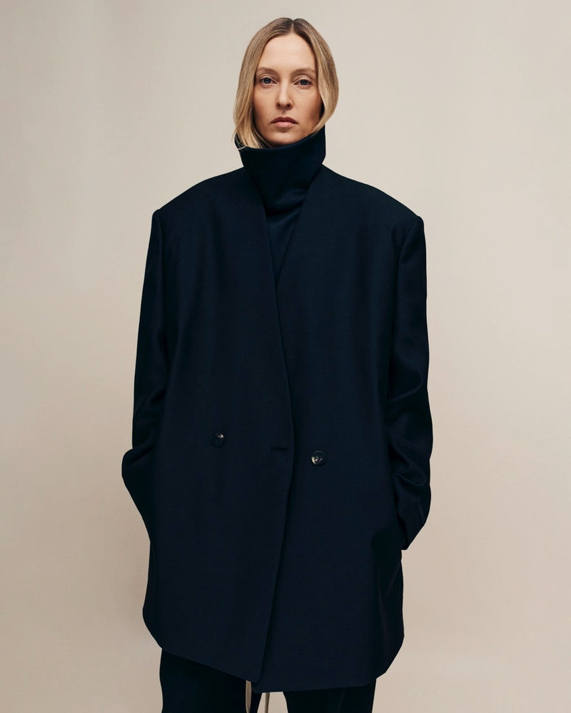Fear of God Silk Wool Double Breasted Lapelless Blazer outlook