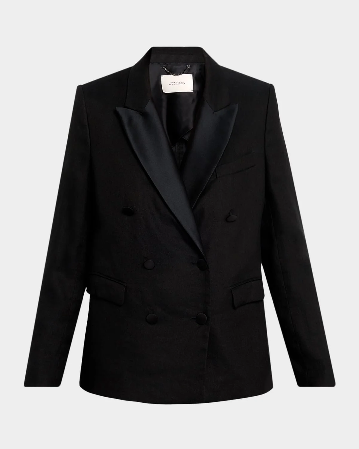 Casual Sophistication Linen-Cotton Tuxedo Blazer - 1