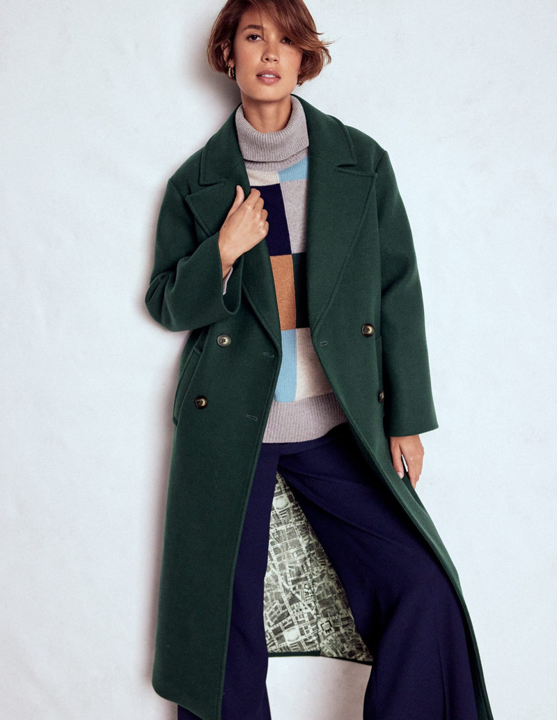 Cocoon Wool Coat-Emerald Night 6