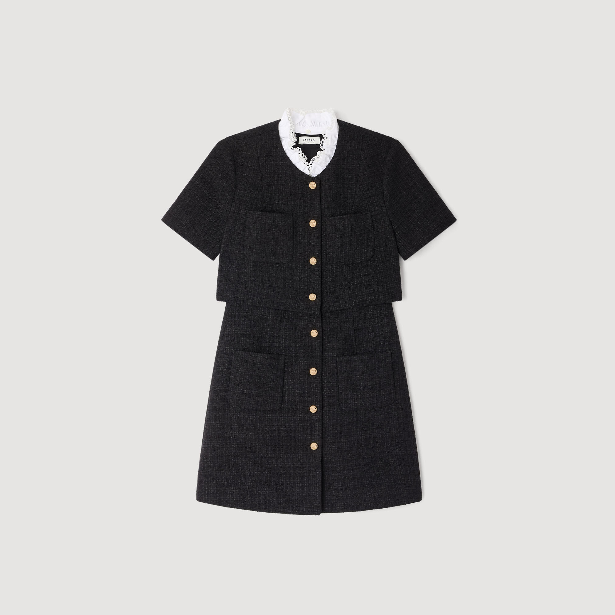 MINI DRESS WITH DETACHABLE COLLAR - 6