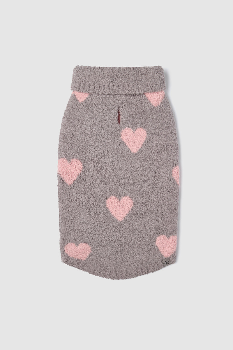 Barefoot Dreams CozyChic® Heart Print Pet Sweater outlook