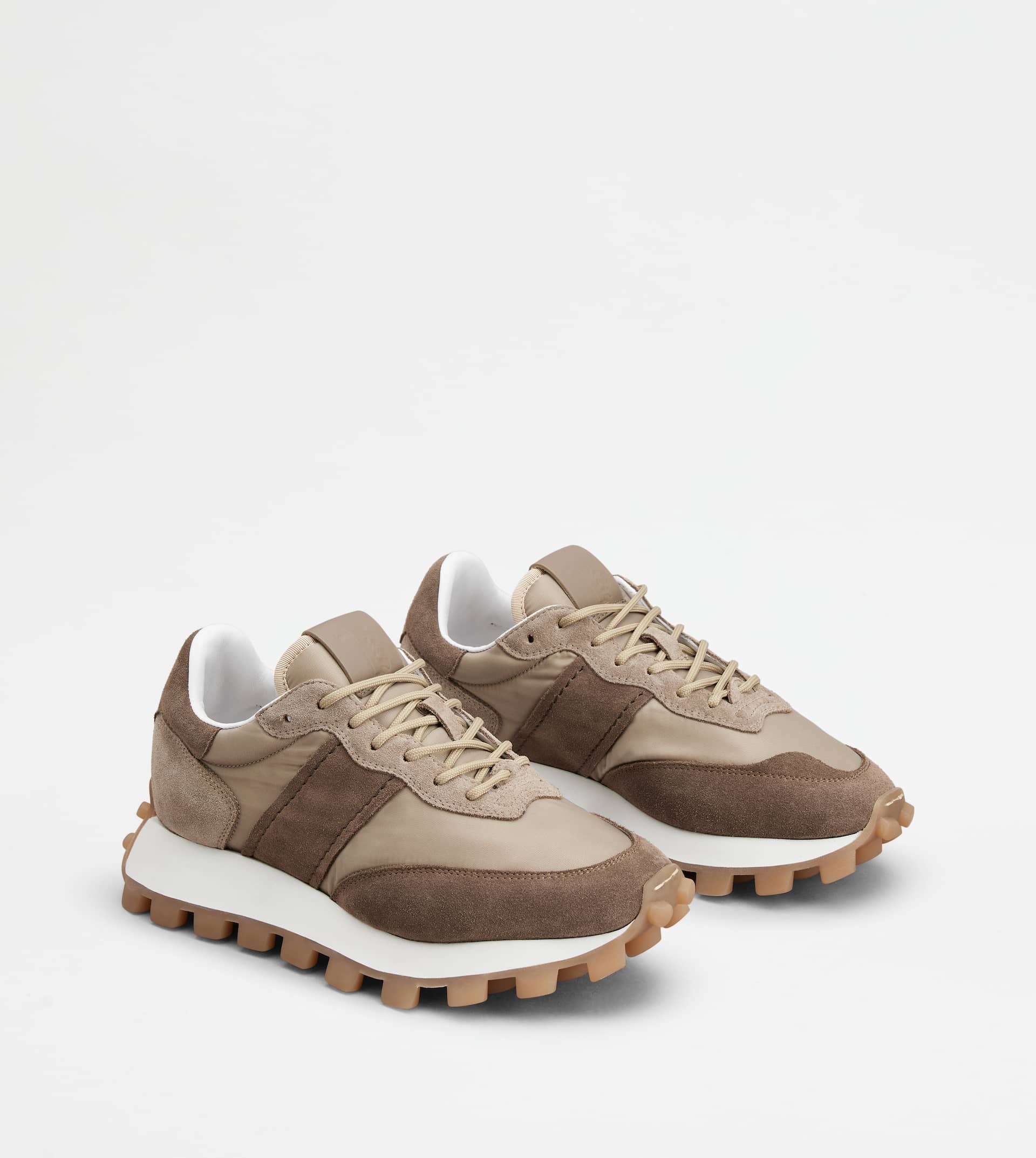 SNEAKERS TOD'S 1T IN SUEDE AND FABRIC - BROWN, BEIGE - 4