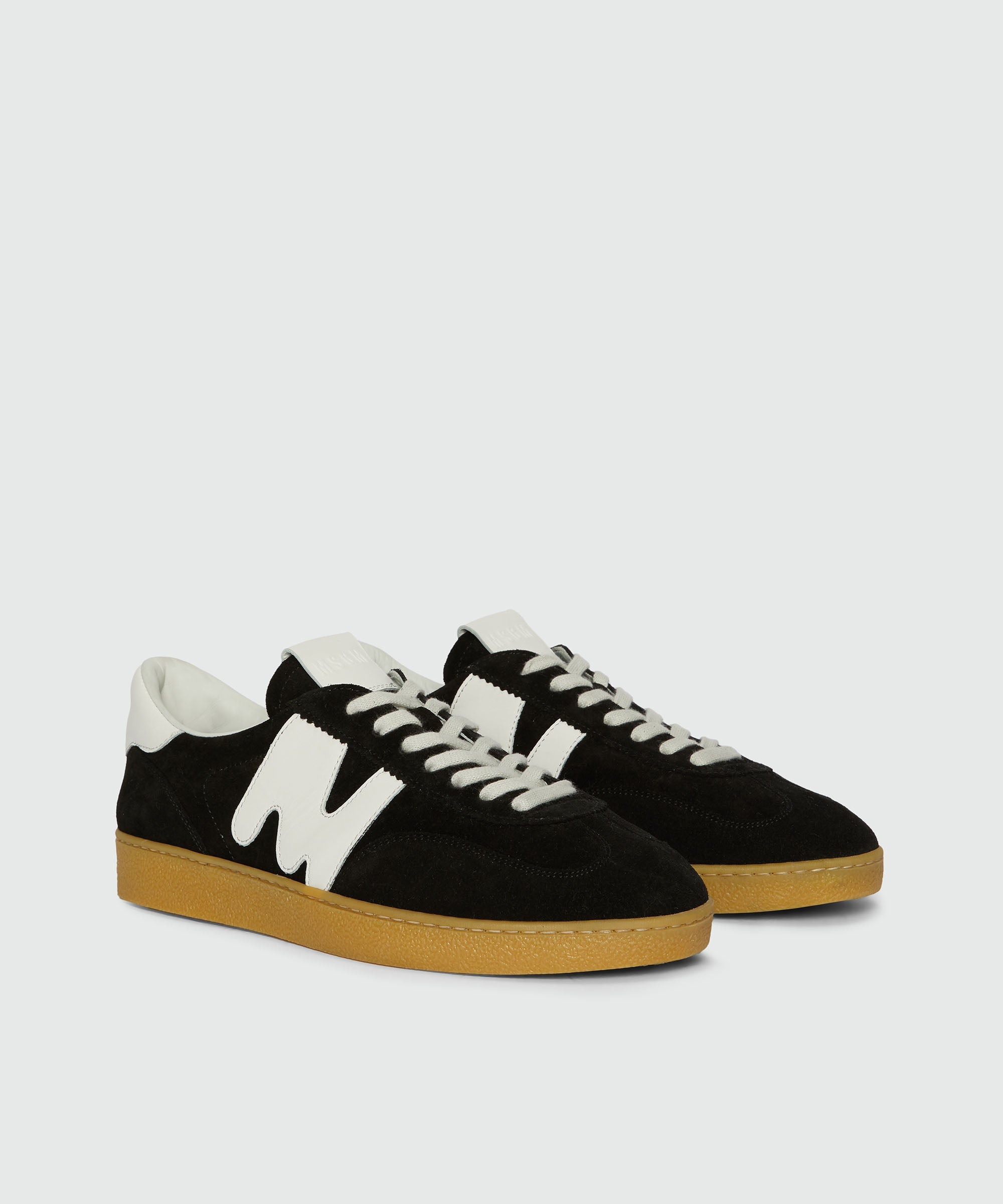Retró Trainer black suede sneakers "TheMwave" - 3