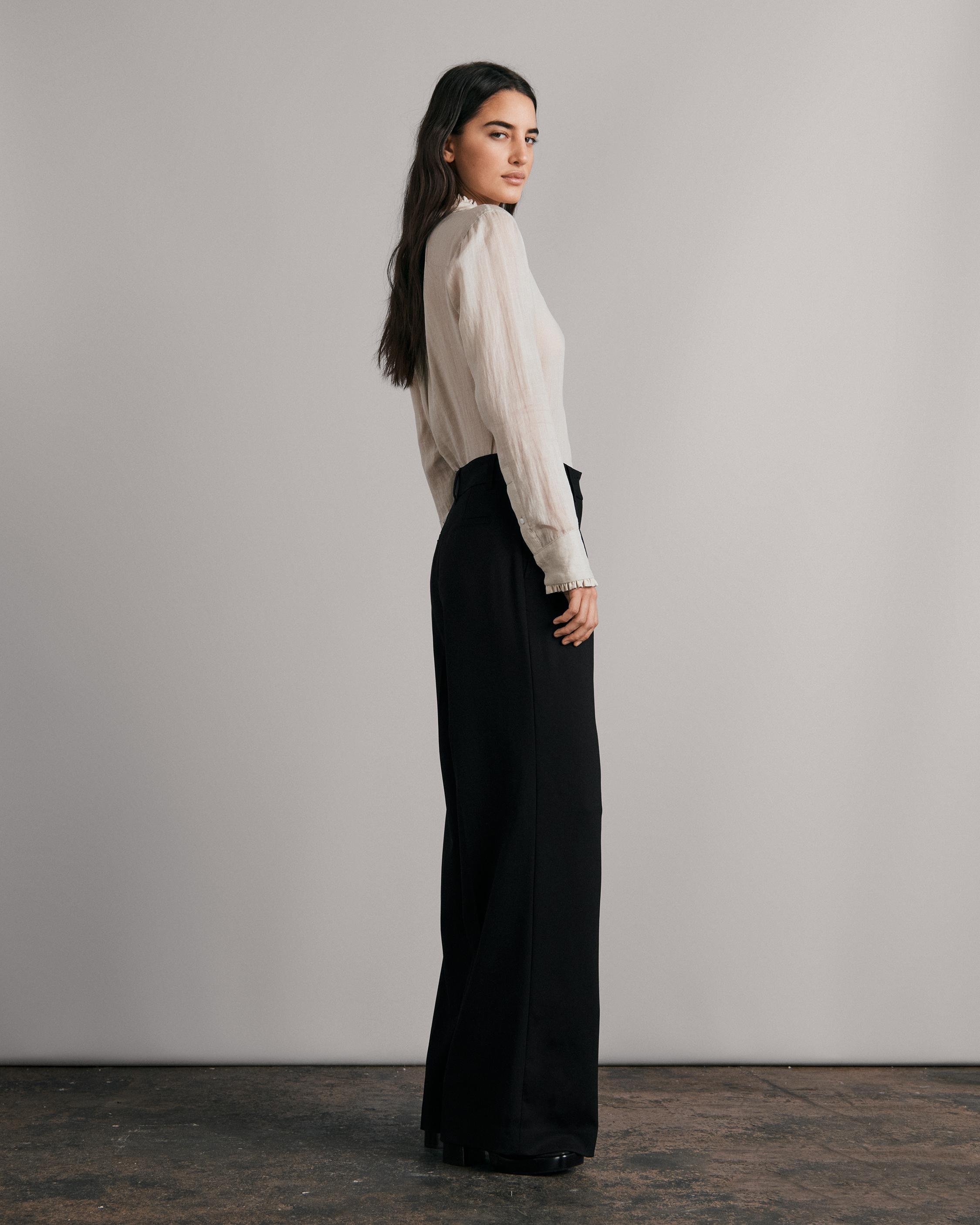 Shelly Wide Leg Twill Pant