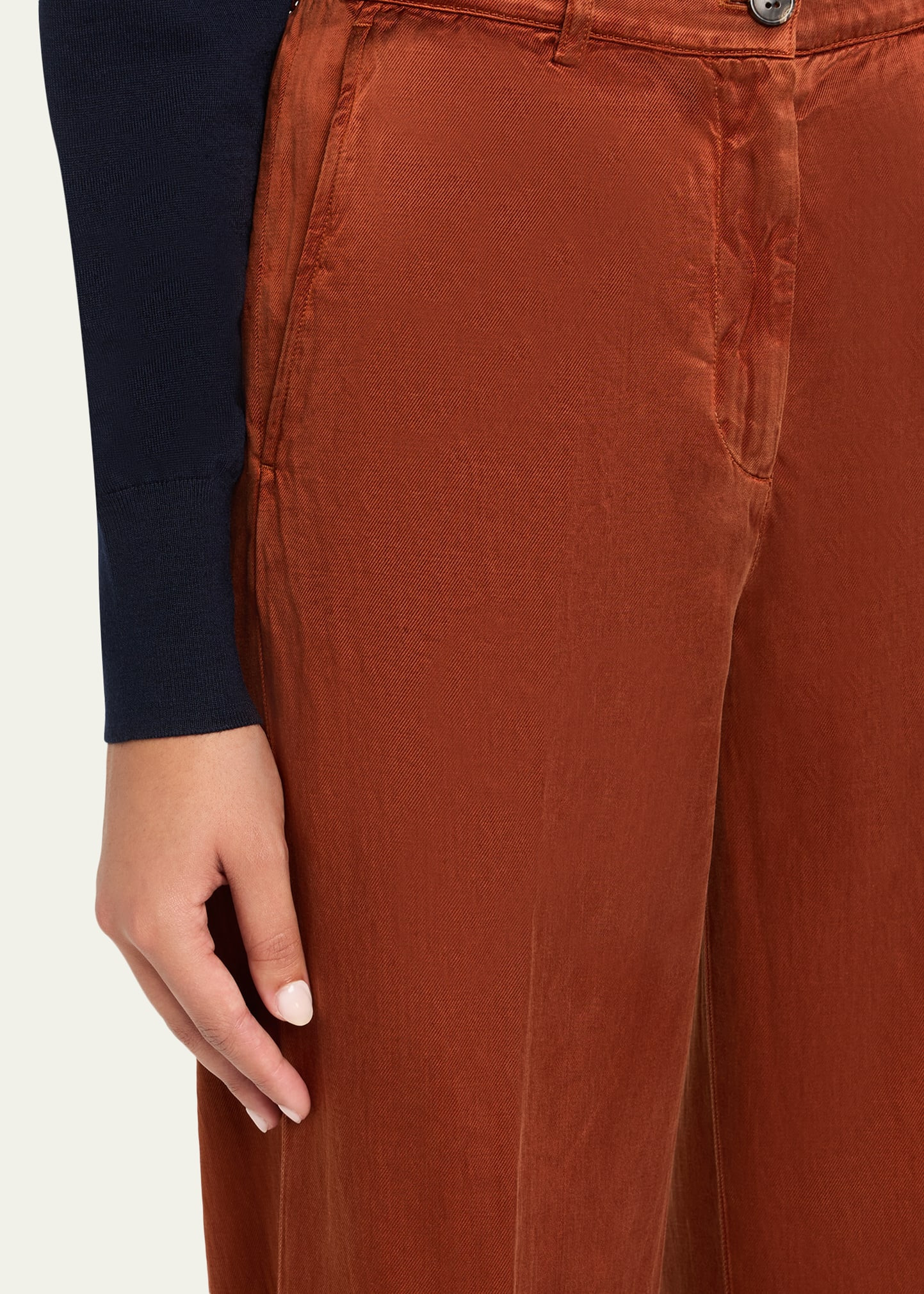 Paxy Wide-Leg Satin Pants - 5