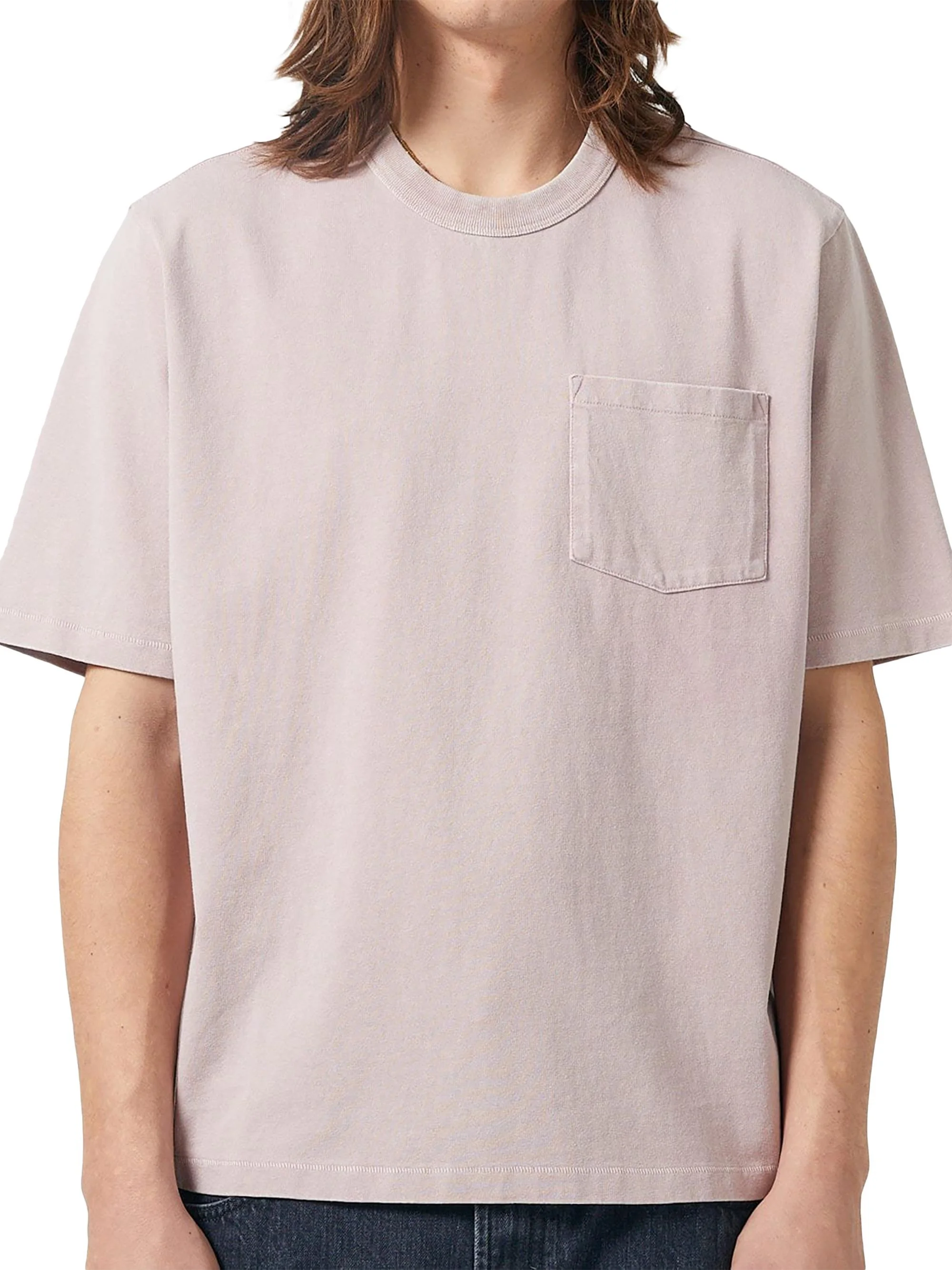 Men's Cotton Pocket T-Shirt - Pink - 1