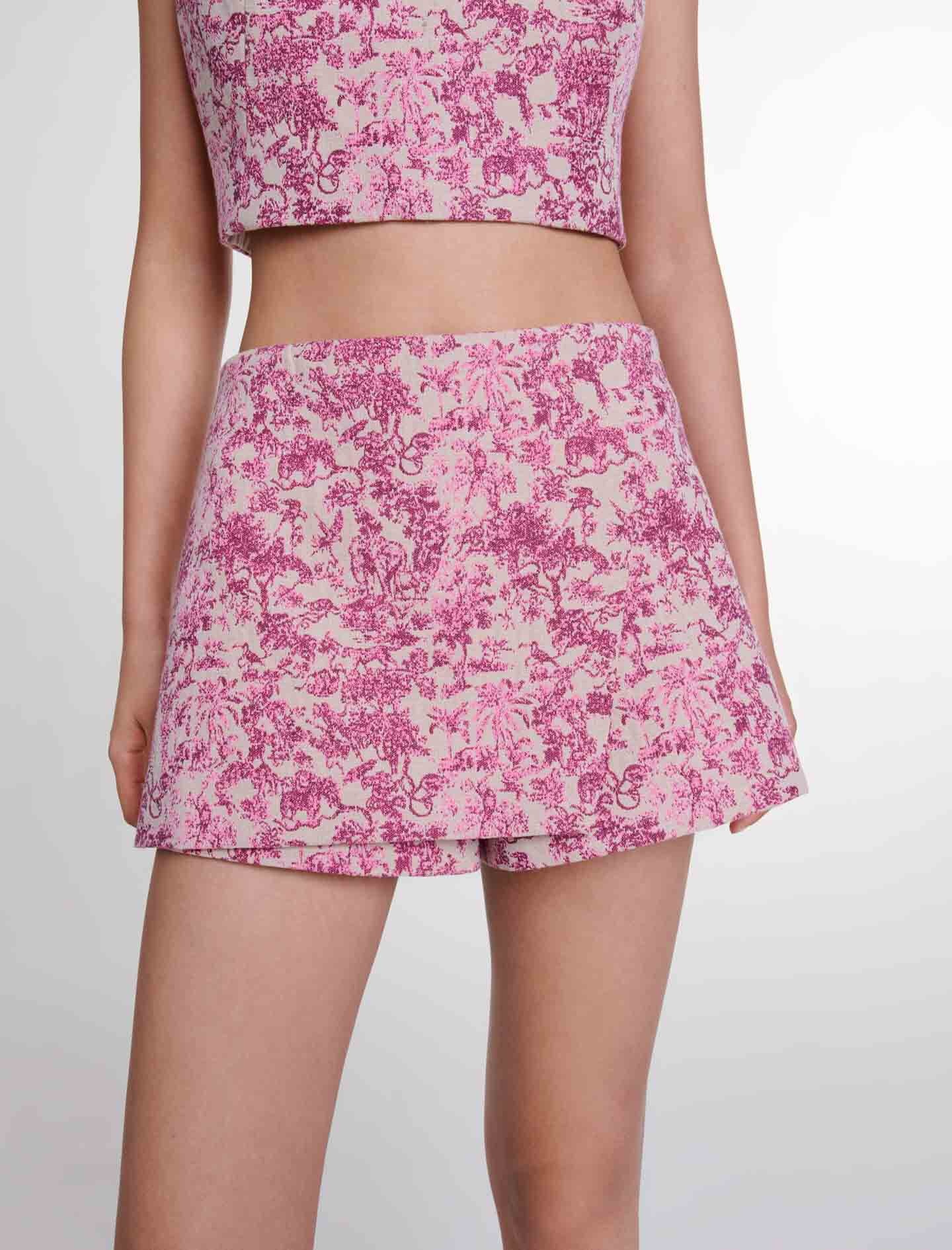 Layered Toile de Jouy shorts - 6