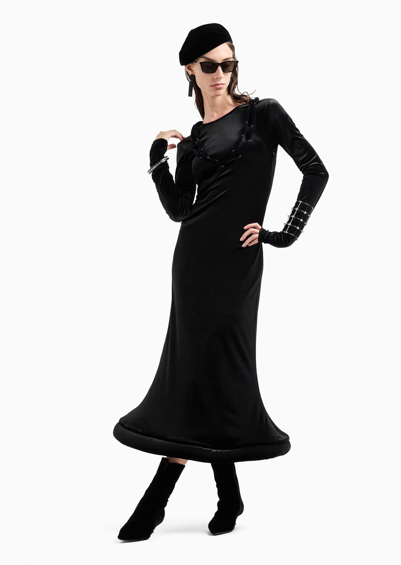 Long dress with domed, padded hem - 4