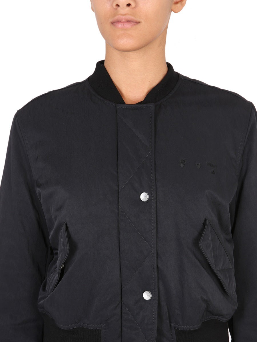 Off-White Women Bomber Con Stampa Logo - 4